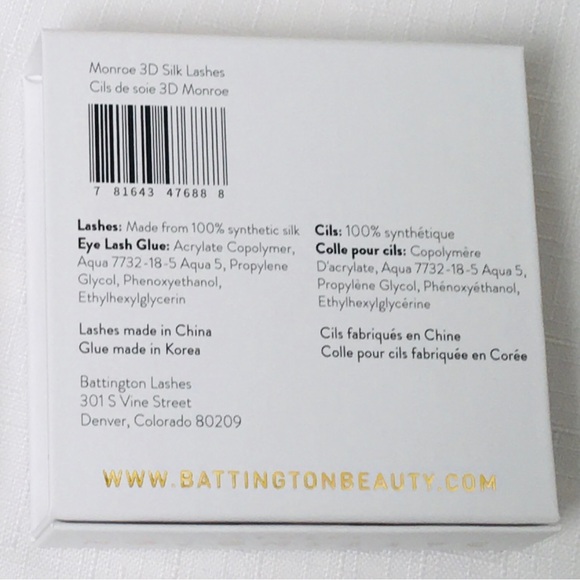 Battington Beauty Lashes 3D Silk Monroe with Invisible Glue - Picture 6 of 10